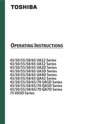 Toshiba 43UA2D Series Operating Instructions Manual
