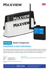 Maxview Roam Campervan Installation & User's Instructions