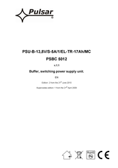 Pulsar PSU-B-13,8V/S-5A/1/EL-TR-17Ah/MC Quick Start Manual