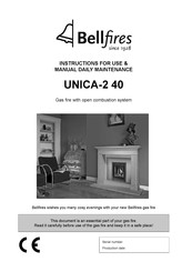 Bellfires UNICA-2 40 Instructions For Use & Manual Daily Maintenance