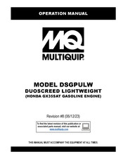 MULTIQUIP DSGPULW Operation Manual