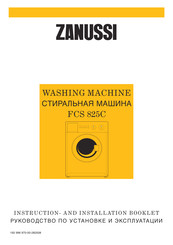 Zanussi FCS 825C Instruction And Installation Booklet