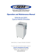SEM 0201 Operation And Maintenance Manual
