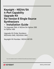 Keysight N5245AU-940 Installation Manual