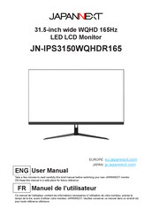 Japannext JN-IPS3150WQHDR165 Manuals | ManualsLib