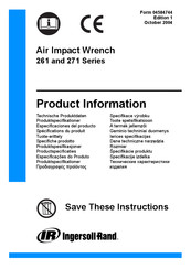 Ingersoll-Rand 271 Series Product Information