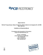 PCB Piezotronics 4105-01A Installation And Operating Manual