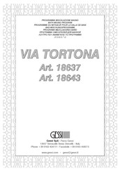 Gessi VIA TORTONA 18643 Installation Manual