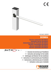 Roger BIONIK4 Instruction And Warnings For The Installer
