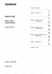 Siemens SIMATIC HMI TP27 Equipment Manual