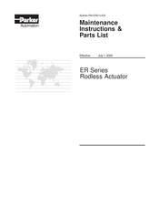 Parker ER050 Maintenance Instructions & Parts List