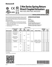 Honeywell MS3103J1021 Installation Instructions Manual