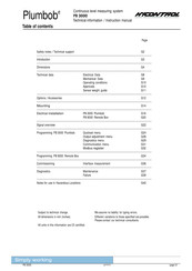 Hycontrol Plumbob PB 3000 Technical Information/Instruction Manual