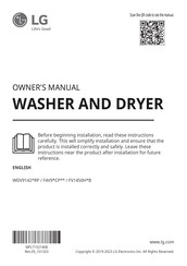 LG WDV9142 RP Series Owner's Manual