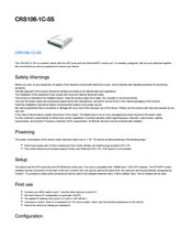 Mikrotik CRS106-1C-5S Quick Start Manual