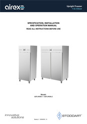 AIREX AXF.URGN.1 Specification, Installation And Operation Manual