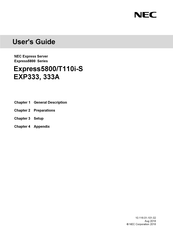 NEC Express5800/T110i-S User Manual