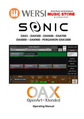 Wersi SONIC OAX800LS Operating Manual