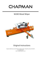 Chapman Machinery W240 Original Instructions Manual