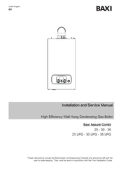 Baxi Assure Combi 25 Installation And Service Manual