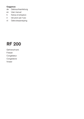 Gaggenau RF 200 User Manual
