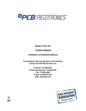 PCB Piezotronics 4115K-10A Installation And Operating Manual