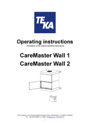 Teka CareMaster Wall 1 Operating Instructions Manual