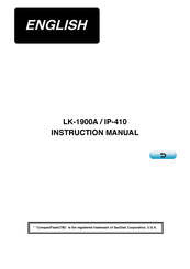 JUKI LK-1902A Instruction Manual
