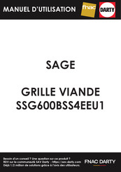 Sage Perfect Press SSG600 Quick Manual