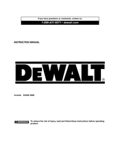 DeWalt DXGNI 2500 Instruction Manual