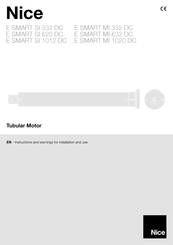 Nice E SMART SI 332 DC Instructions And Warnings For Installation And Use