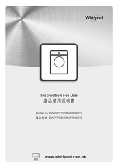 Whirlpool BWPR75210 Instructions For Use Manual