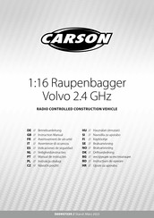 Carson 1:16 Raupenbagger Volvo 2.4 GHz Instruction Manual