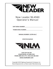 New Leader NL4560 Operator's Manual