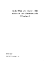 HighPoint RocketStor 6414TS Software Installation Manual