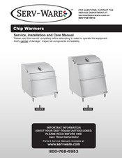 SERV-WARE SWCW46 Service, Installation And Care Manual