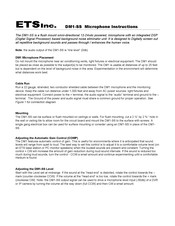 Ets DM1-SS Instructions