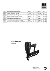 Schneider Airsystems KLG 114-65 Original Operating Manual