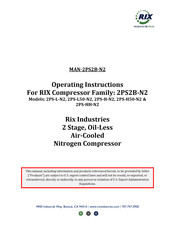 RIX Industries 2PS-H50-N2 Operating Instructions Manual