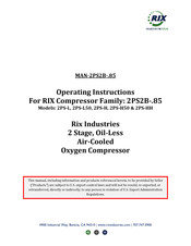 RIX Industries MAN-2PS2B-.85 Operating Instructions Manual