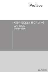 MSI X99A GODLIKE GAMING CARBON Manual