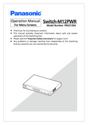 Panasonic PN23129A Operation Manual