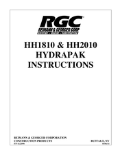 RGC HYDRAPAK HH1810 Instructions Manual