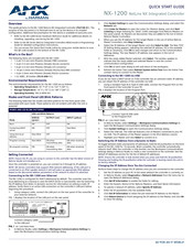 Harman AMX NETLINX NX-1200 Quick Start Manual