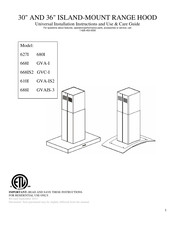 Sears 610I Universal Installation Instructions And Use & Care Manual