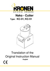 Kronen Nako KC-31 Instruction Manual