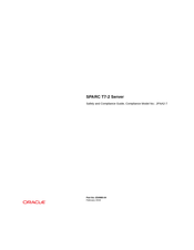 Oracle SPARC T7-2 Safety And Compliance Manual