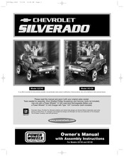 Fisher-Price CHEVROLET SILVERADO POWER WHEELS G3740 Owner's Manual With Assembly Instructions