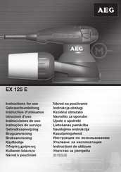 AEG EX 125 E Instructions For Use Manual