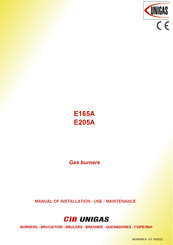 CIB UNIGAS E165A Manual Of Installation - Use - Maintenance